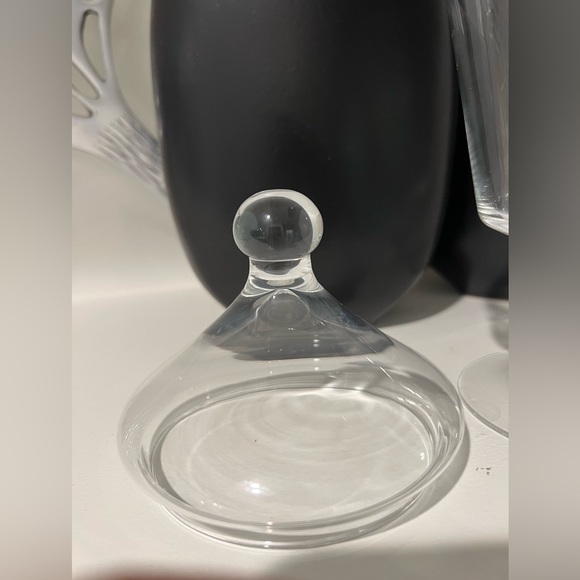 Vintage Woman Playing Golf Etched Art Glass Lidded Apothecary Candy Dish Rare - Picture 8 of 8